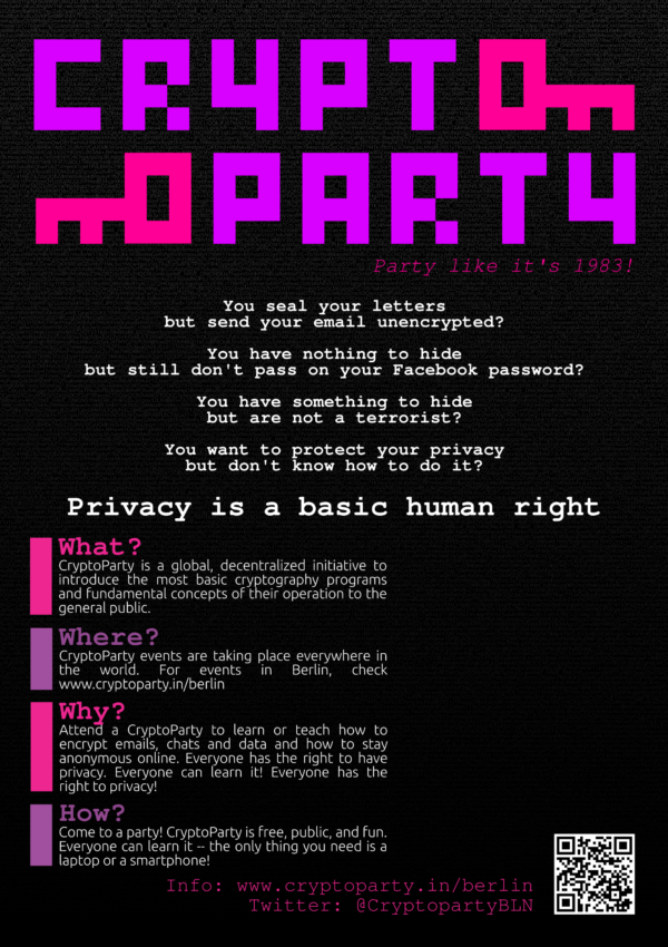 CryptoParty Poster